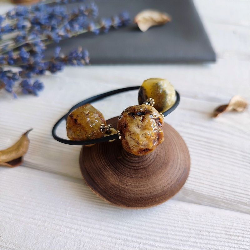 Браслет "Кусанка" янтарь