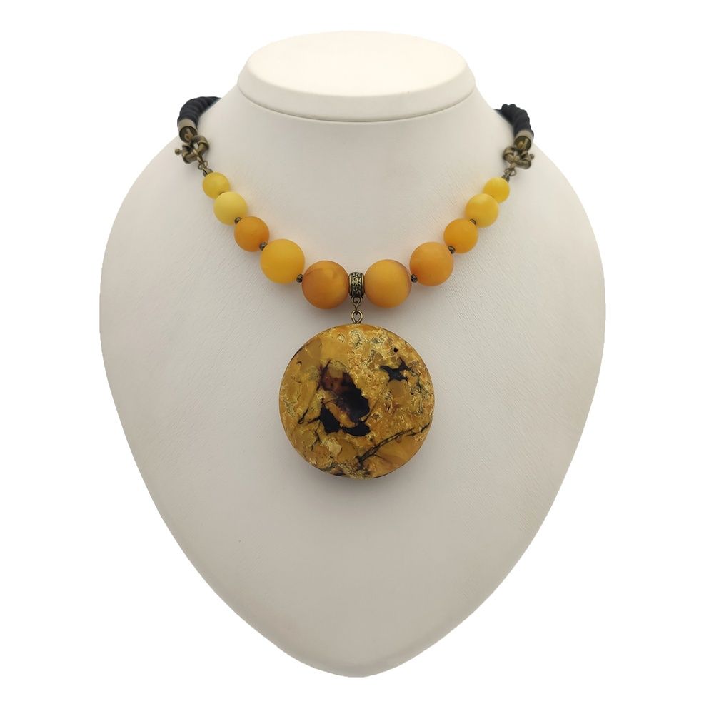 Колье "Осень" Янтарь