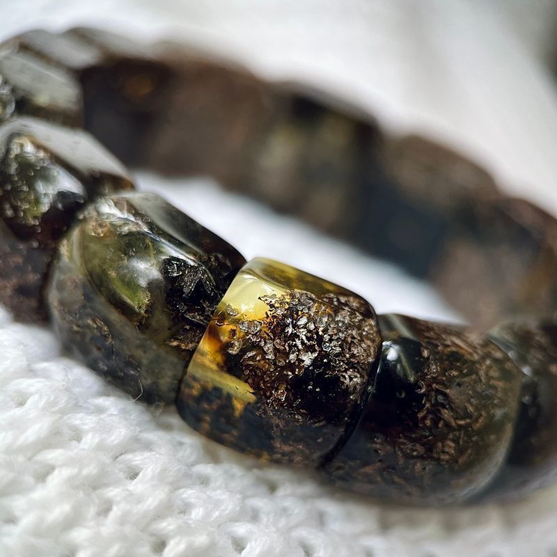 Браслет "Ириска" янтарь