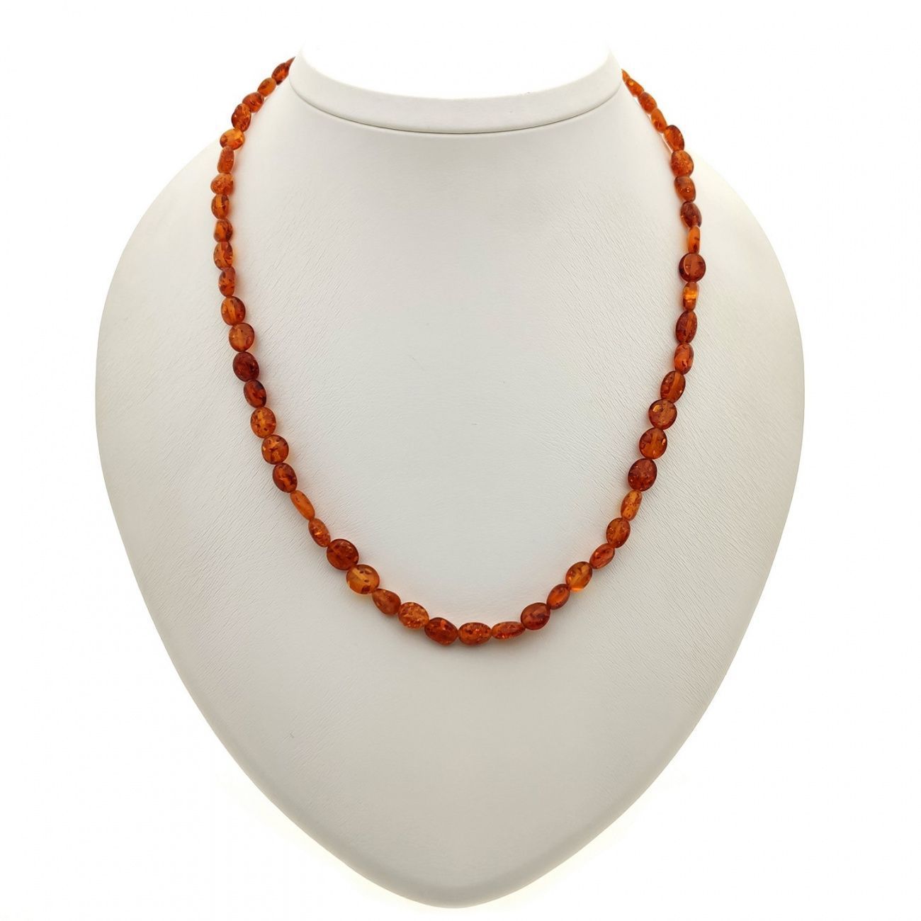 Бусы "Сливка" из янтаря