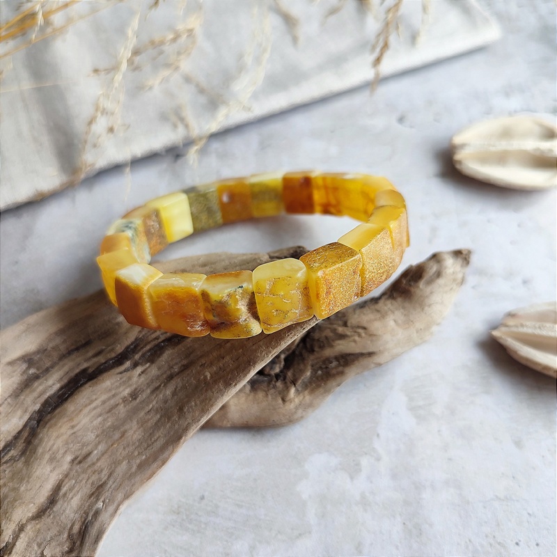 Браслет "Пластина" Янтарь