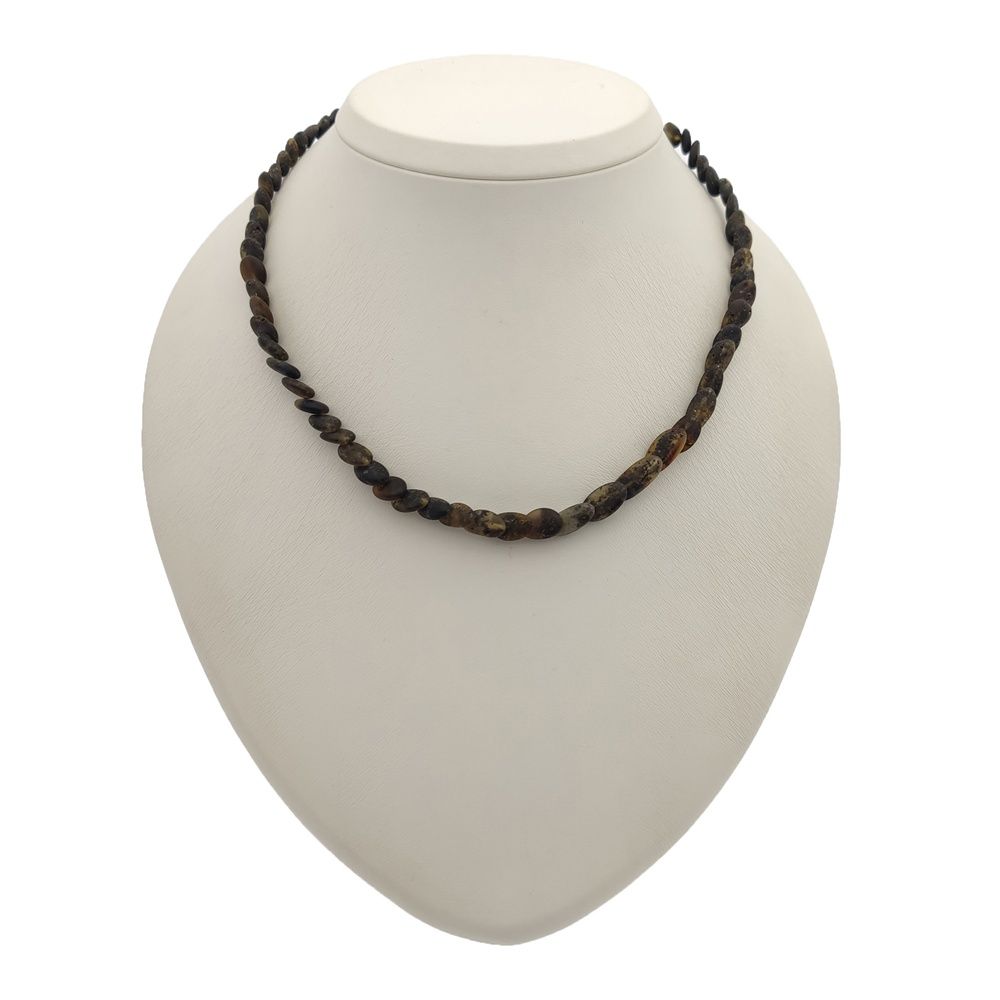 Бусы "Змейка" из янтаря