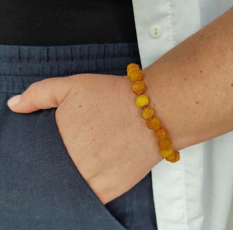 Браслет "Кусанка" янтарь