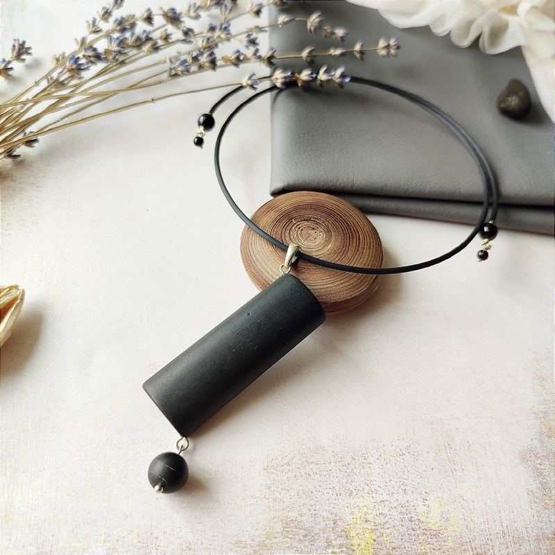 Колье "Геометрия" Янтарь