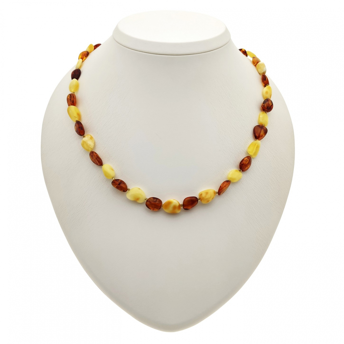 Бусы "Сливка" из янтаря