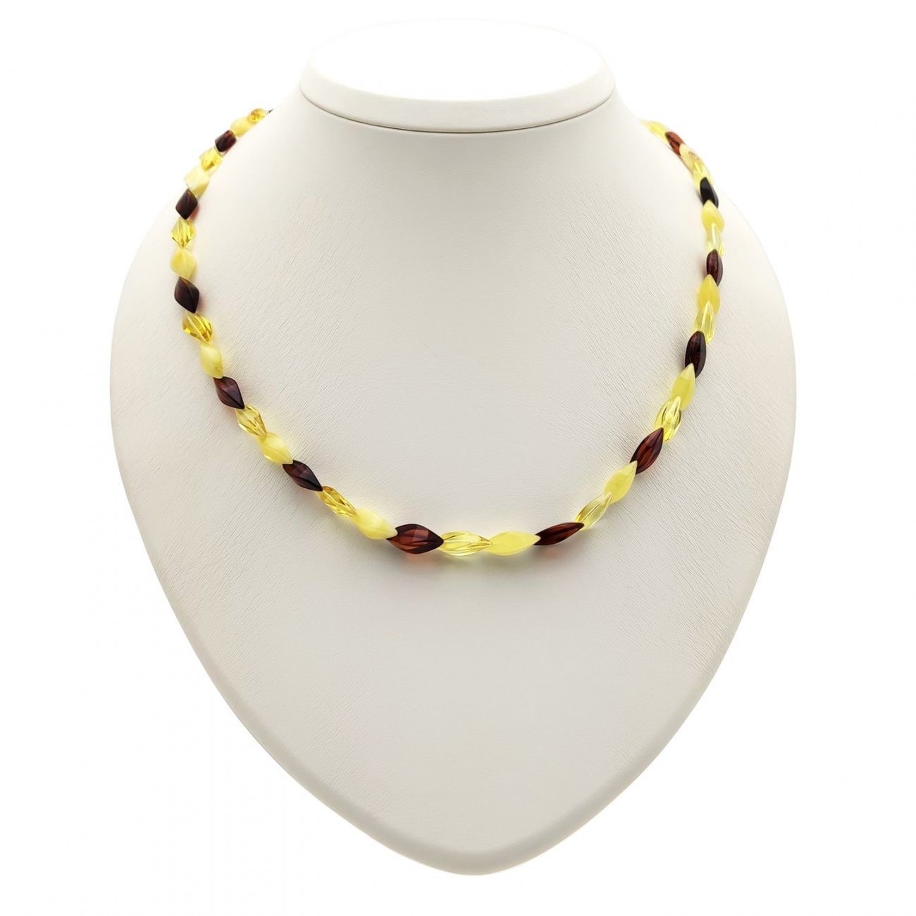 Бусы "Змейка" из янтаря