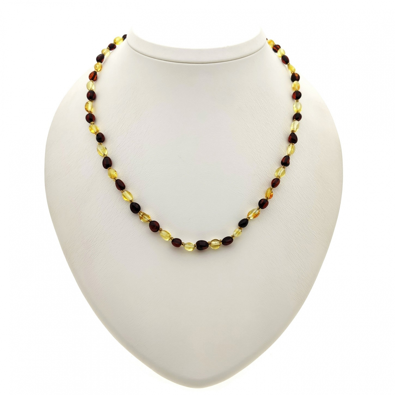 Бусы "Сливка" из янтаря