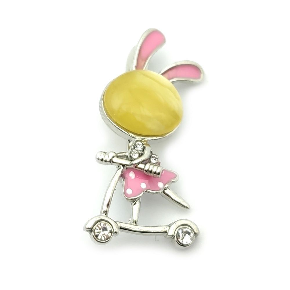 Брошь "Зайка" янт.