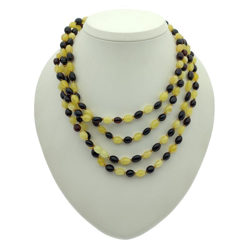 Бусы "Слива" из янтаря