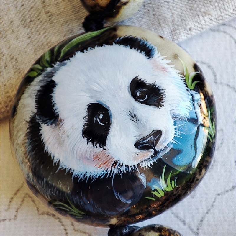 Браслет "Космопанда" янтарь