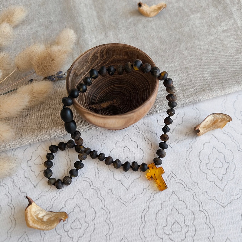 Бусы детские из янтаря