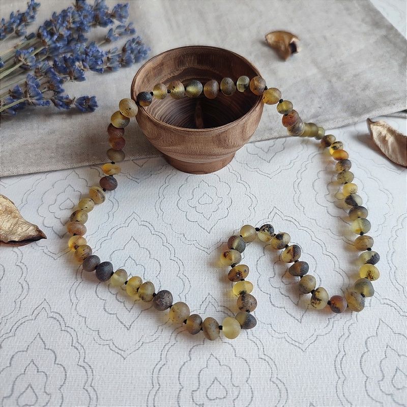 Бусы "Горох" из янтаря