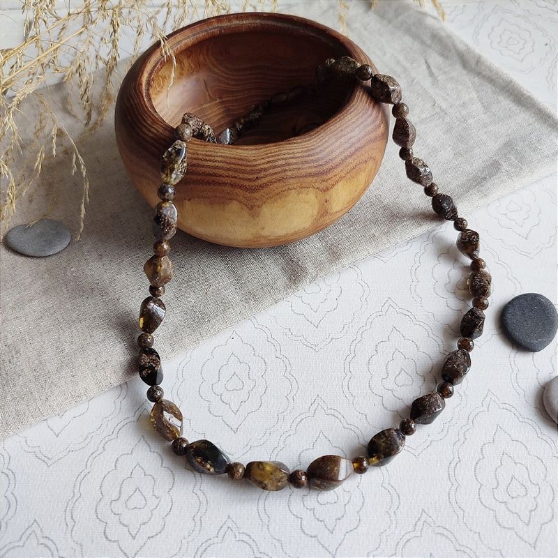 Бусы "Елена" из янтаря