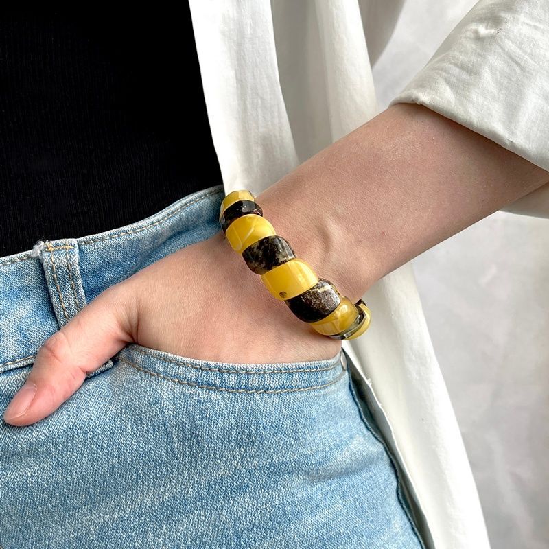 Браслет "Змейка" Янтарь