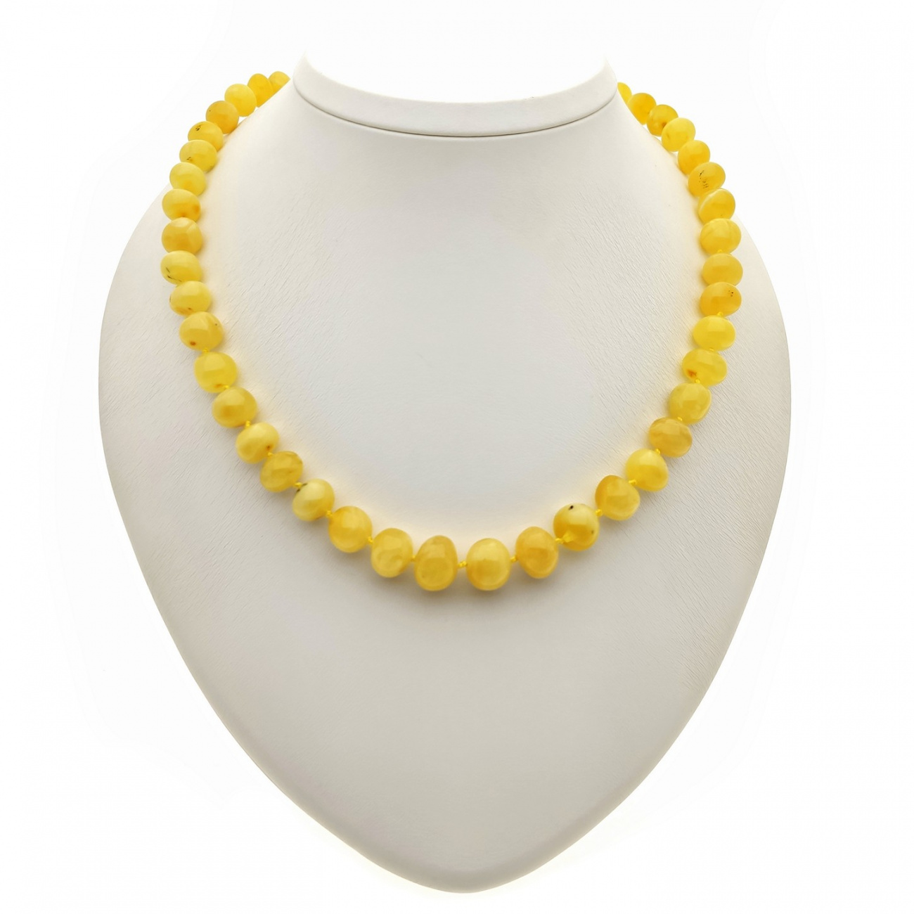 Бусы "Мятый шар" янтарь