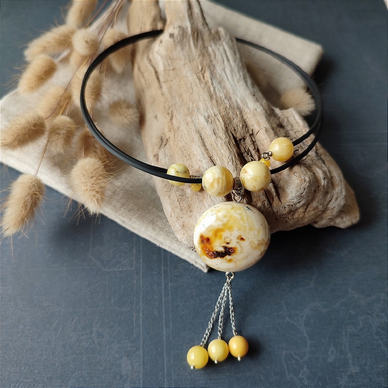 Колье "Космос" Янтарь