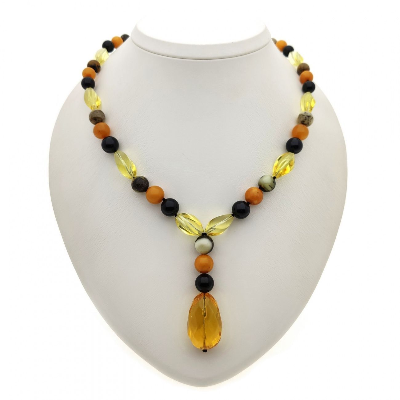 Бусы "Микс" из янтаря