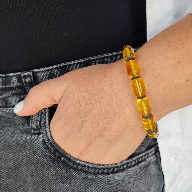 Браслет "Бочата" янтарь