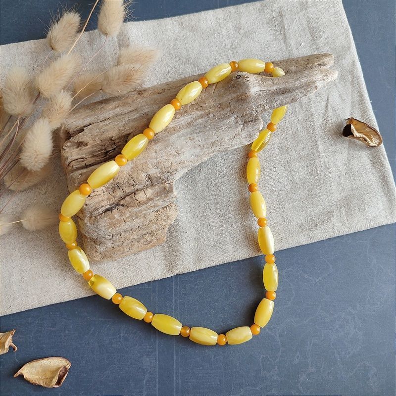 Бусы "Бочата" из янтаря
