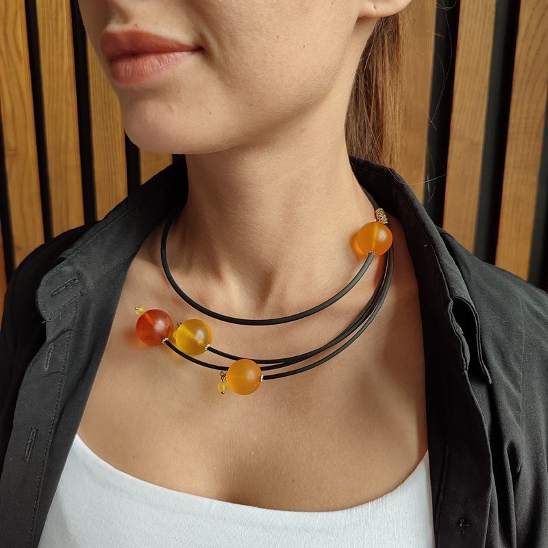 Колье "Италия" Янтарь