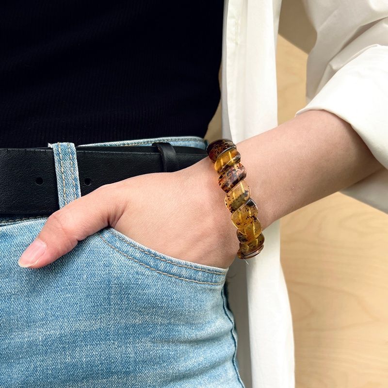 Браслет "Змейка" Янтарь