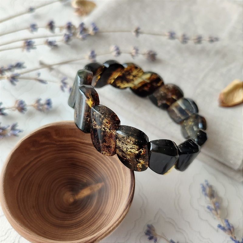 Браслет "Змейка" янтарь