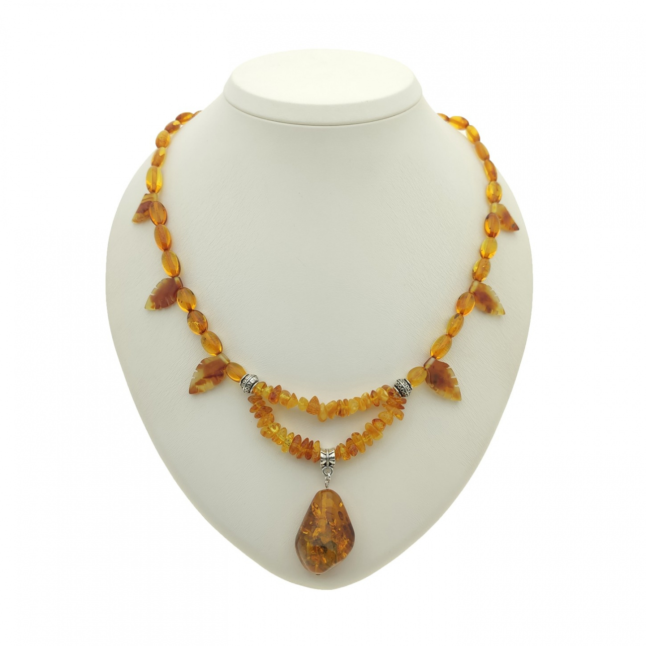 Бусы "Слива" из янтаря