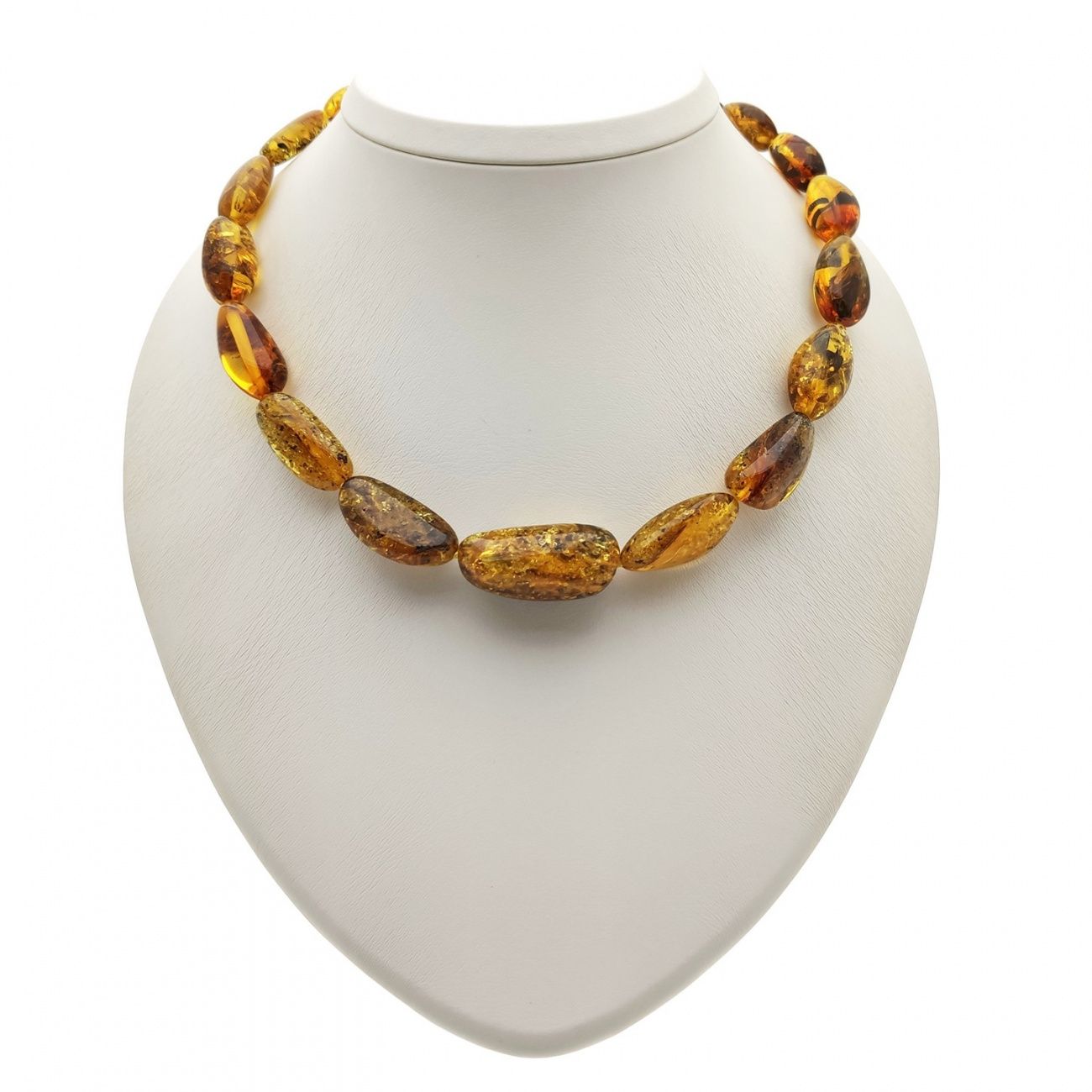 Бусы "Слива" из янтаря