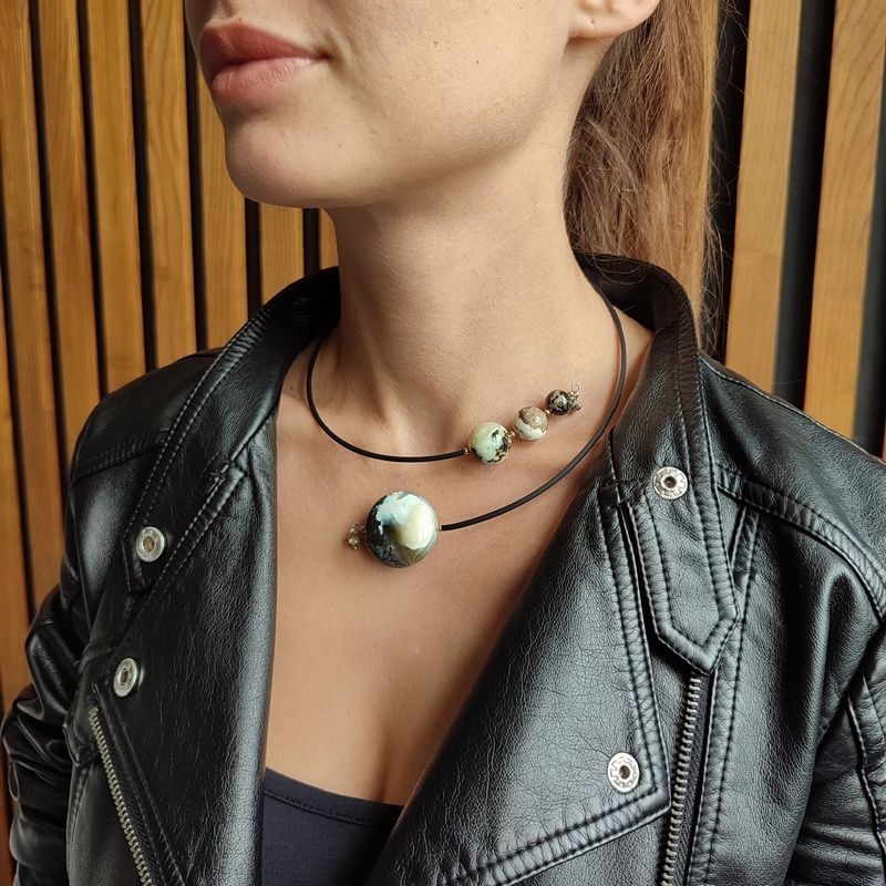 Колье "Космос" Янтарь