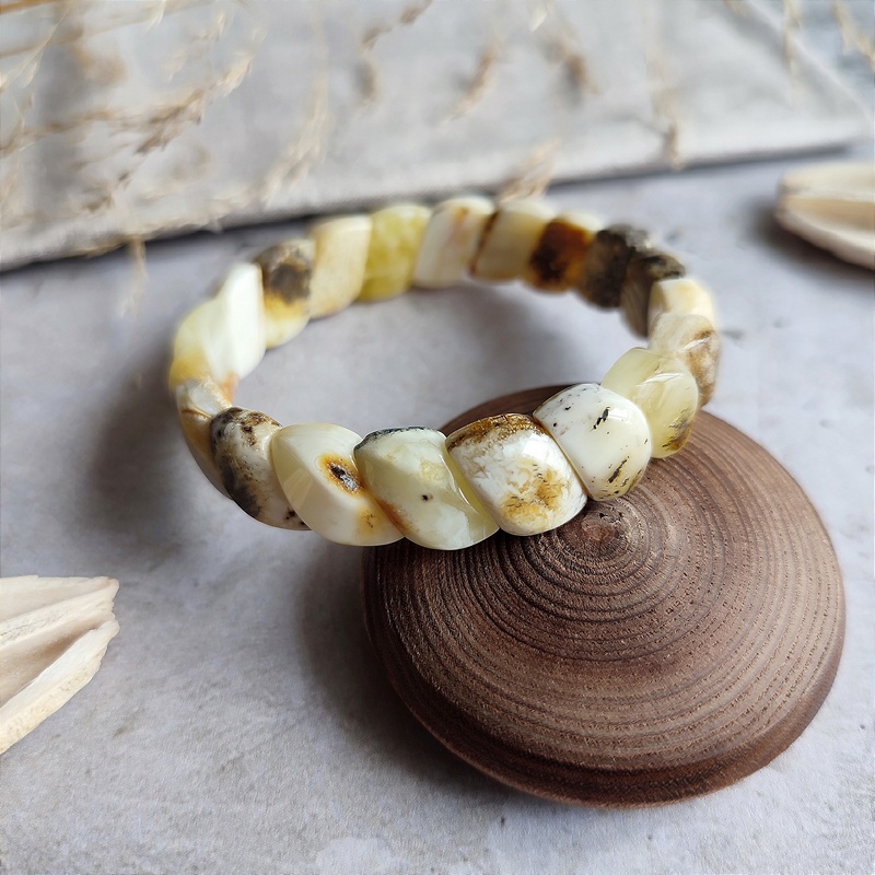 Браслет "Змейка" янтарь