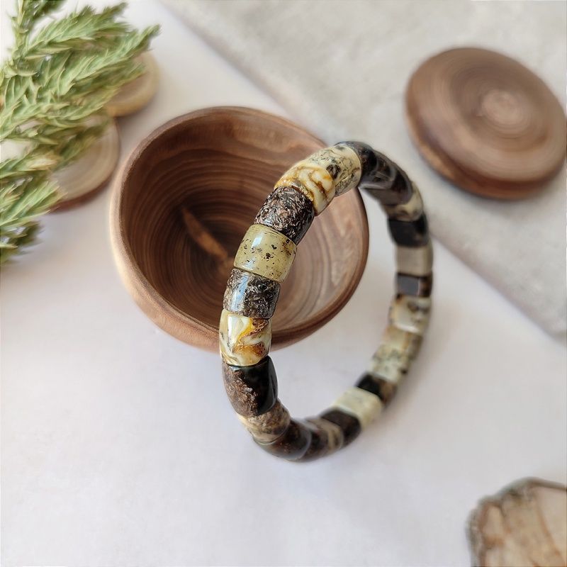 Браслет "Мандарин" муж. Янтарь