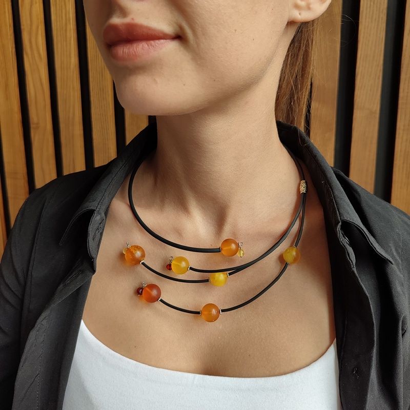 Колье "Италия" Янтарь